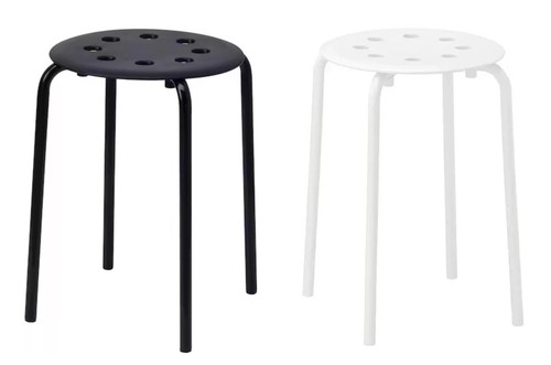 Stackable round plastic stool - round,