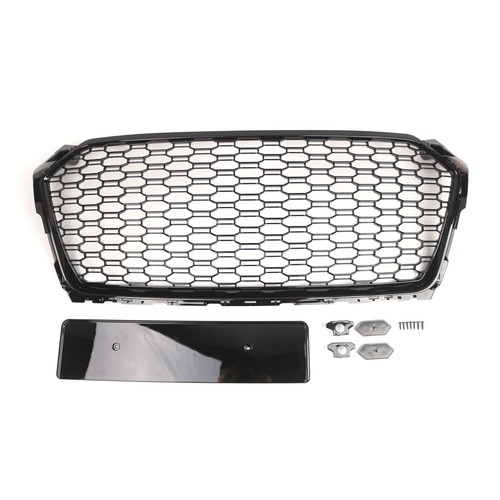 Gloss black front grille abs - front,