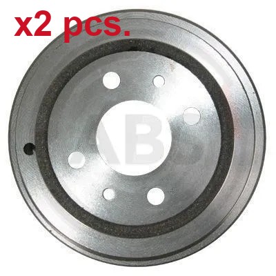 Pcs rear brake drum set - x2,