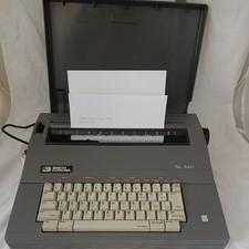 Smith Corona SL 460 Portable Electric Typewriter Covered Tested Works 4.9kg Vntg