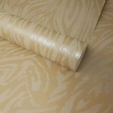 Fine Décor Beige & Brass Animal Zebra Print Snakeskin Texture Wallpaper, FD20724