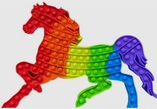 Jumbo Rainbow Horse Push it