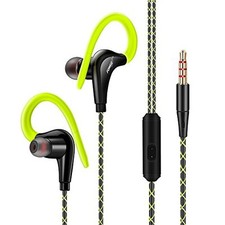 For Smart Phones 3.5mm sports in ear over Hook headphones earphones with mic