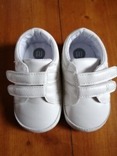 Babies White River Island 2 Strap Trainer Style Pram Shoes  6-9 Months