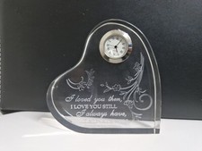 Danbury Mint Love Always Crystal Desk Clock