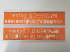 Vintage Rotring lettering and numbering ruler stencil art set 20 mm