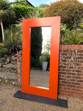 Large Vintage Mongstad Mirror in Orange by IKEA