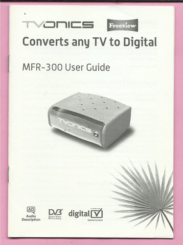 Tvonics mfr 300 - mfr-300, guide