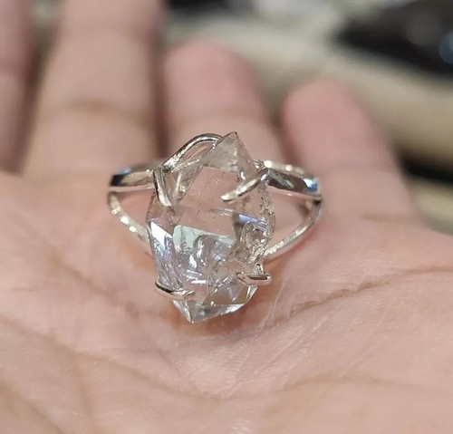 Natural herkimer diamond ring - herkimer,