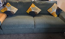 3 seater ikea kivik sofa . Teal green . Very good condition.  18 mths old