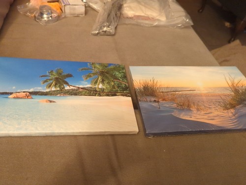 Pair beach scene - of,