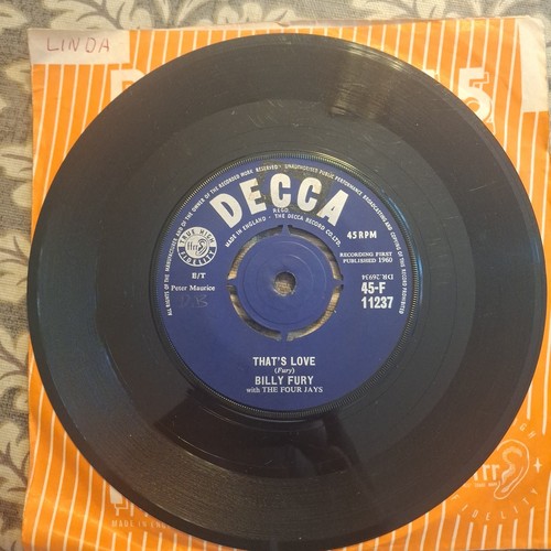 Billy fury that love 45 - billy,