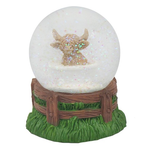 Snow globe glitter highland - globe,