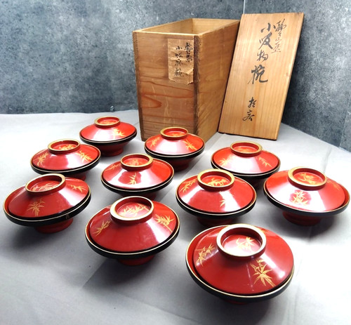 Japanese wooden wajima lacquer - japanese,