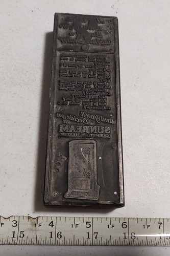Vtg letterpress printing block - vtg,