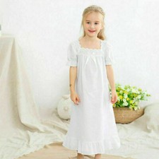 Girl Fairy Cotton Victorian Vintage Nightie Nightdress Age 2 3 4 5 6 7 8 9 10