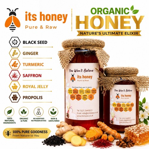 Organic honey black seed - honey,