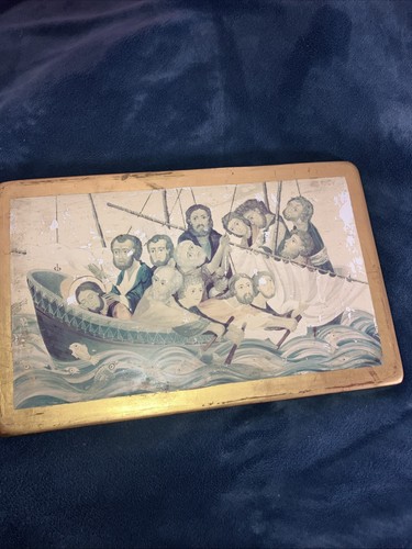 Vtg wooden religious - wooden, icon