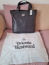 Genuine Vivienne Westwood Black Murray Tote Bag.  Grained Leather. Large.  BNWT.
