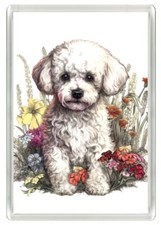 BICHON FRISE LOVELY PUPPY DOG ART PRINT NOVELTY FRIDGE MAGNET   GREAT GIFT