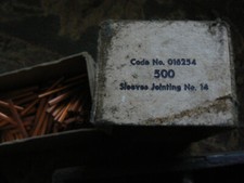 transmiter radio parts copper joint sleeve ham radio crimping wire old vintage