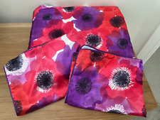 Nimbus London Red Purple Floral Duvet Cover & 2 Pillow Cases Super King