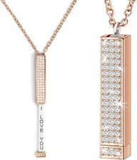 I Love You -Hidden Message Necklace, Hidden Secret Message Slider Pendants