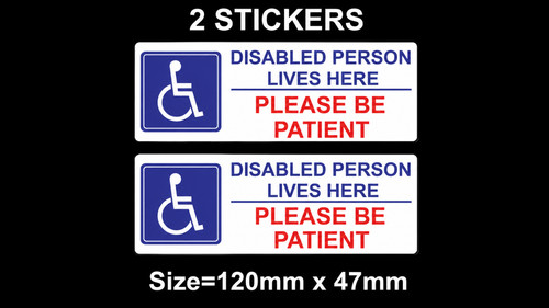 Sign disabled person lives - x,