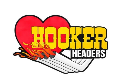 Hooker headers with flames - hooker,