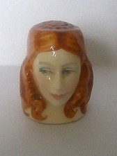 STAFFORDSHIRE/FRANCESCA CHARACTER HEAD THIMBLE - NELL GWYNN