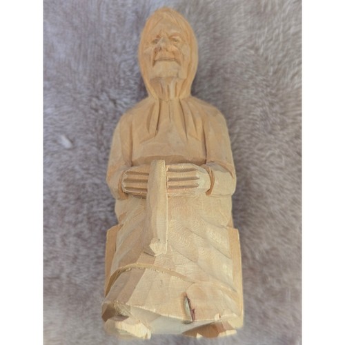 Hand carved wood - carved, figurine