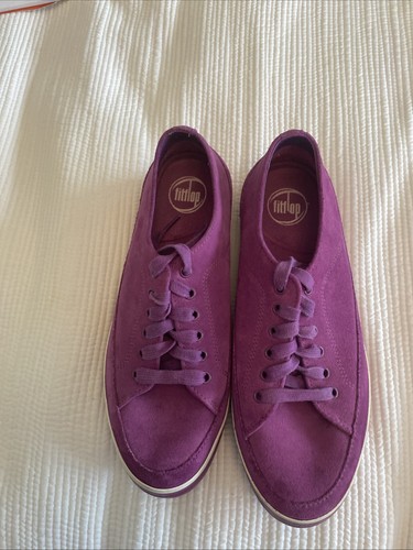 Purple suede fit flop - suede,