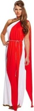 Red Roman Lady Costume Greek