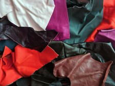 Leather offcuts scrap pieces - leather,