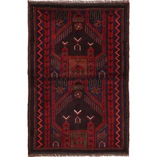 Hand Knotted Afghan Wool Rug