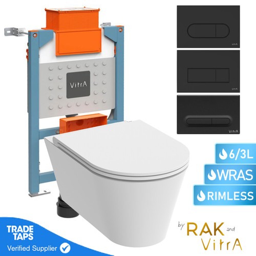 Rimless wall hung toilet seat - rimless,