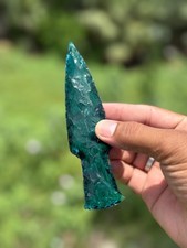 Peacock Green Obsidian Dagger