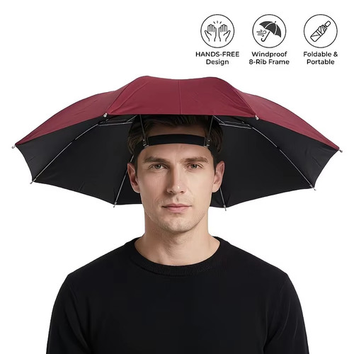 Hands free head umbrella - hands,