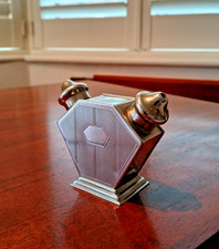 Stylish Art Deco Chrome Plated Salt & Pepper Cruet Set Patent Pending Dated 1950