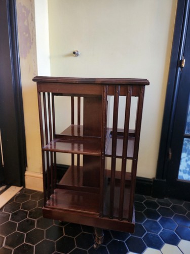Edwardian mahogany revolving - mahogany,