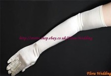 SATIN EXTRA LONG FINGERED WEDDING/FANCY/PROM GLOVE,22"L