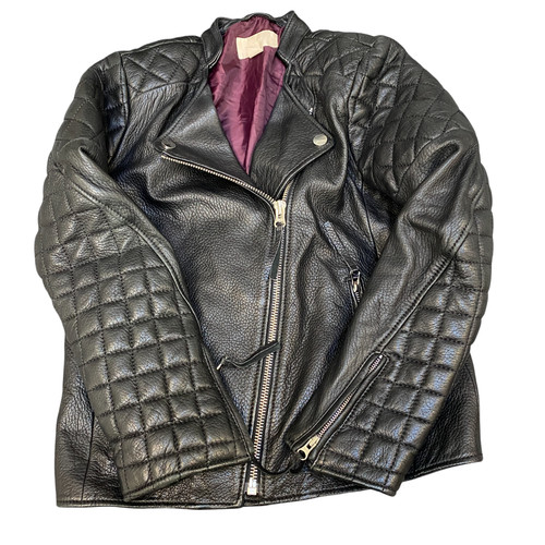 Leather motorcycle jacket - h&m,