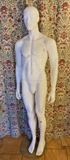 Male Mannequin Full Size Fibreglass retail white shop window tailor's dummy