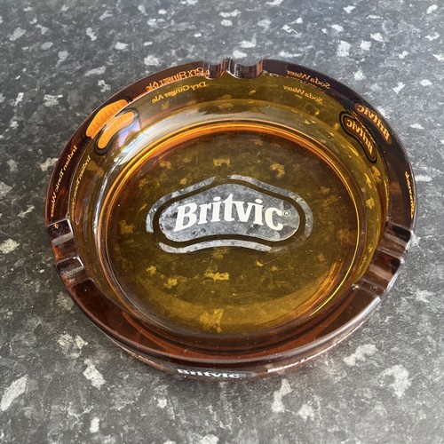 Britvic vintage amber glass - vintage,