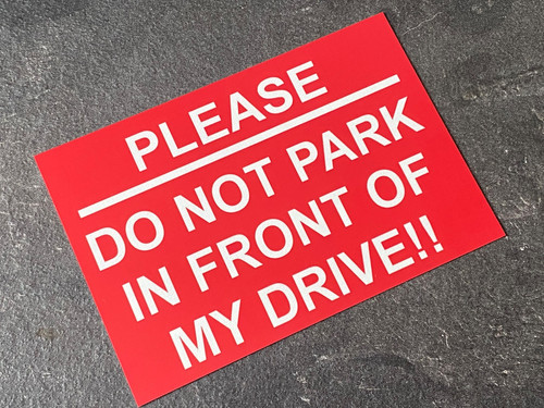 Not park front of - do, in