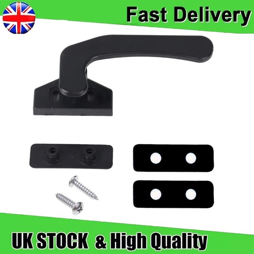 Window black lever latch lock - black,