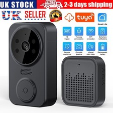 UK Wireless Smart Video Doorbell WiFi Security Camera Bell Door Ring Intercom