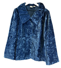 Roamans Velvet Jacket Blue