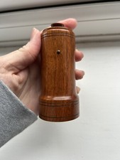 VINTAGE TREEN NEEDLE CASE HAND TURNED PIECE BY K.J JOHNSON. AUSTRALIA. BOXWOOD