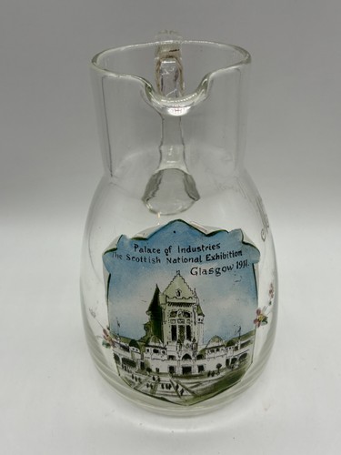 Antique glass pitcher jug - pitcher,
